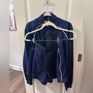 Spanx AirEssentials Navy Blue Two-Piece Set NWT Med